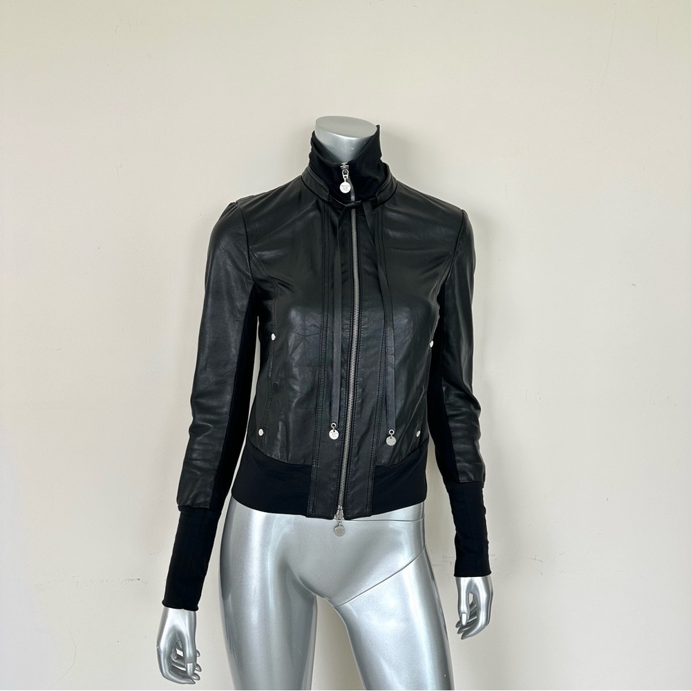NEW!!! Patrizia Pepe women leather jacket long sleeve size 6 Retail 770$
